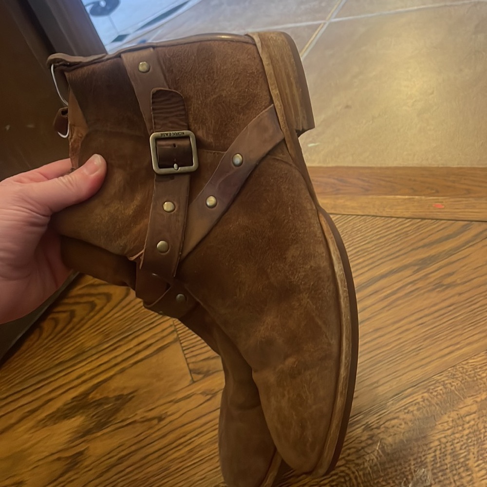 !!SALE!! Kork-Ease Brown Suede Ankle Boots - Picture 8 of 9
